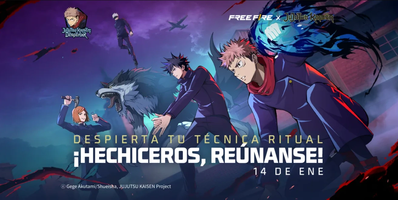 Jujutsu Kaisen x Free Fire novedades